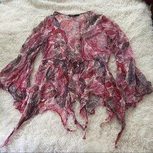 Zara Pink Pattern Bohemian Beach / Pool Cover Up